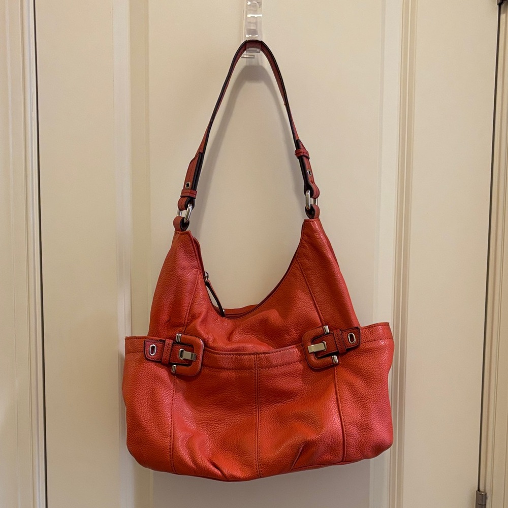 TIGNANELLO Orange Leather Shoulder Bag